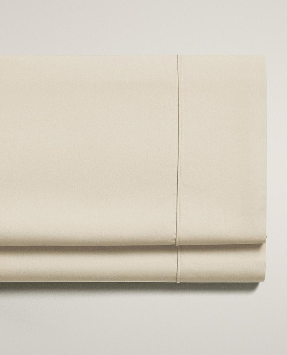 ZARA HOME (300 НИТЕЙ) ПРОСТЫНЯ ИЗ ХЛОПКА ПЕРКАЛЬ, ЭКРЮ
