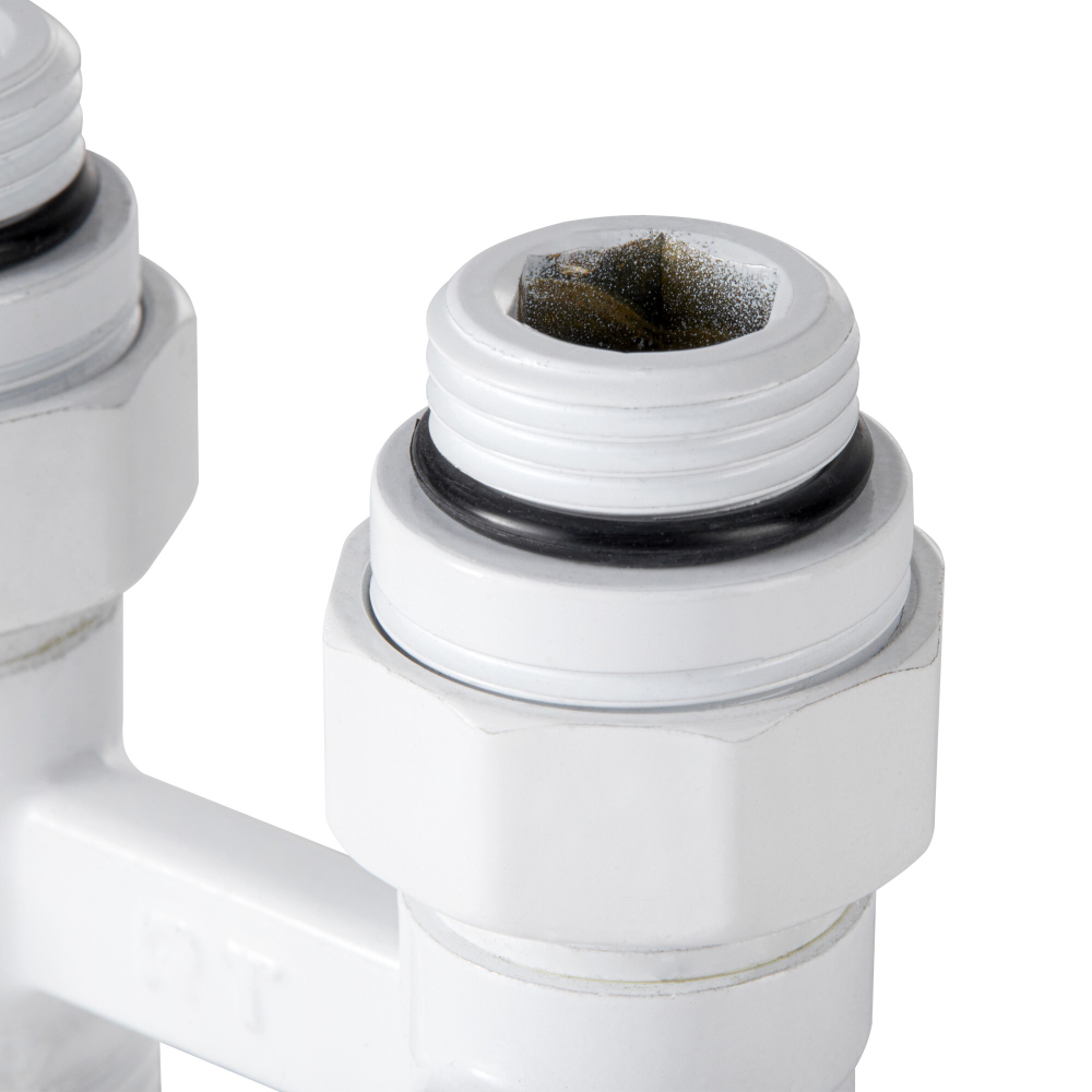Узел нижнего подключения Royal Thermo прямой 1/2quot;х3/4quot; EK (белый)