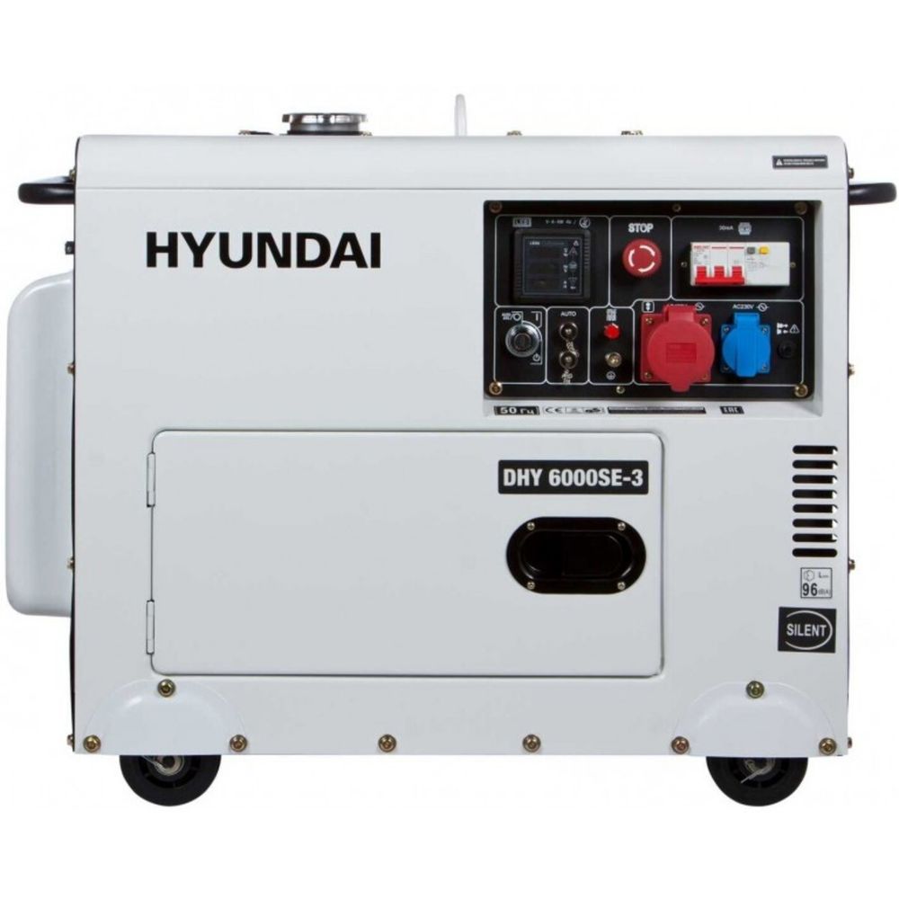 Дизельный генератор Hyundai DHY 6000SE-3 - [5 кВт / 380V] эл. старт, трехфазный