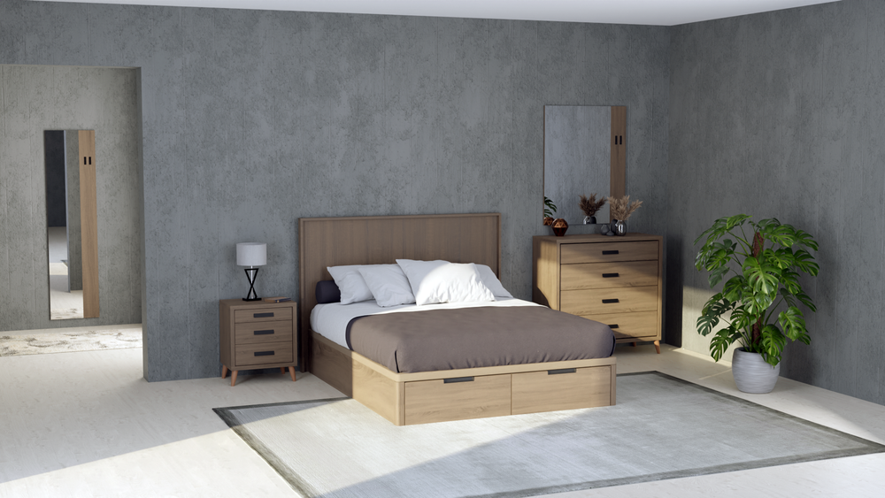 Прикроватная тумба Kubik 050 Roble/Nature Koala Beds
