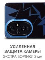 Дизайнерский чехол из пластика для HONOR 200 (не PRO!) с усиленной защитой камеры и глянцем