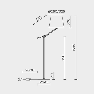 Напольный светильник MODEMODERN MD.8020.01FL GD
