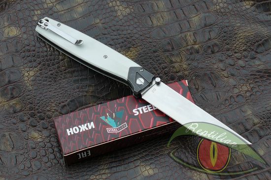 Складной нож STEELCLAW Baл-01W-Карп 2 поколение c клинком из стали D2, рукоять G10