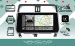 Магнитола для Toyota Land Cruiser Prado 150 2017-2023 - Vaycar VA77-1053-2K на Android 13, Быстрая, 2K QLED, CarPlay,4G SIM-слот