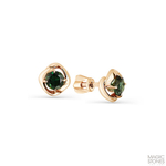 Серьги из золота 585 пробы с Турмалином