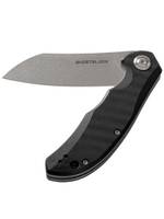 Нож складной GhostBlade Banshee, сталь D2, 58-62 HRC, Sheepfoot, рукоять G10 чёрная, замок Liner lock, флиппер, 128 г
