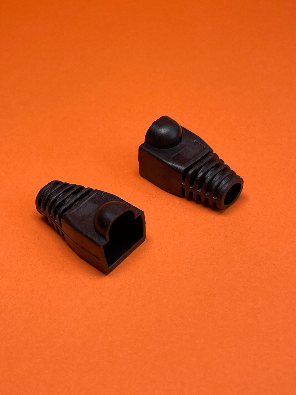 10 шт. Колпачок изолирующий для кабеля RJ-45, для витой пары, для разъемов коннектора патч корда, для интернет кабеля диаметр 6,5 мм, черный