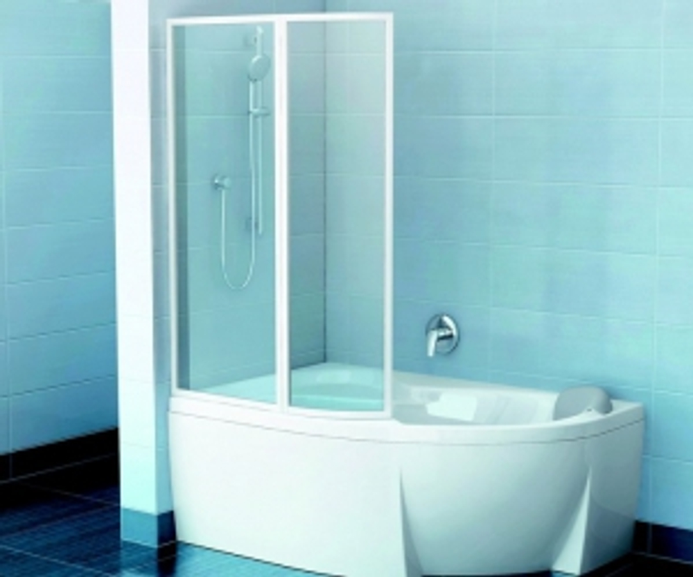 Шторка для ванны Ravak Supernova VSK2 Rosa 170 L белая + рейн 76LB010041