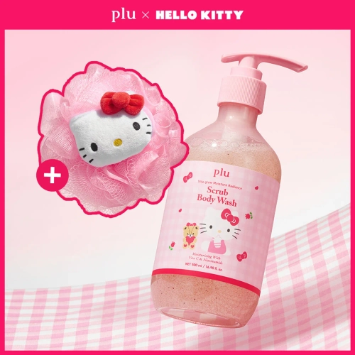 PLU x Hello Kitty Vita-Glow Moisture Radiance Scrub Body Wash 500 g