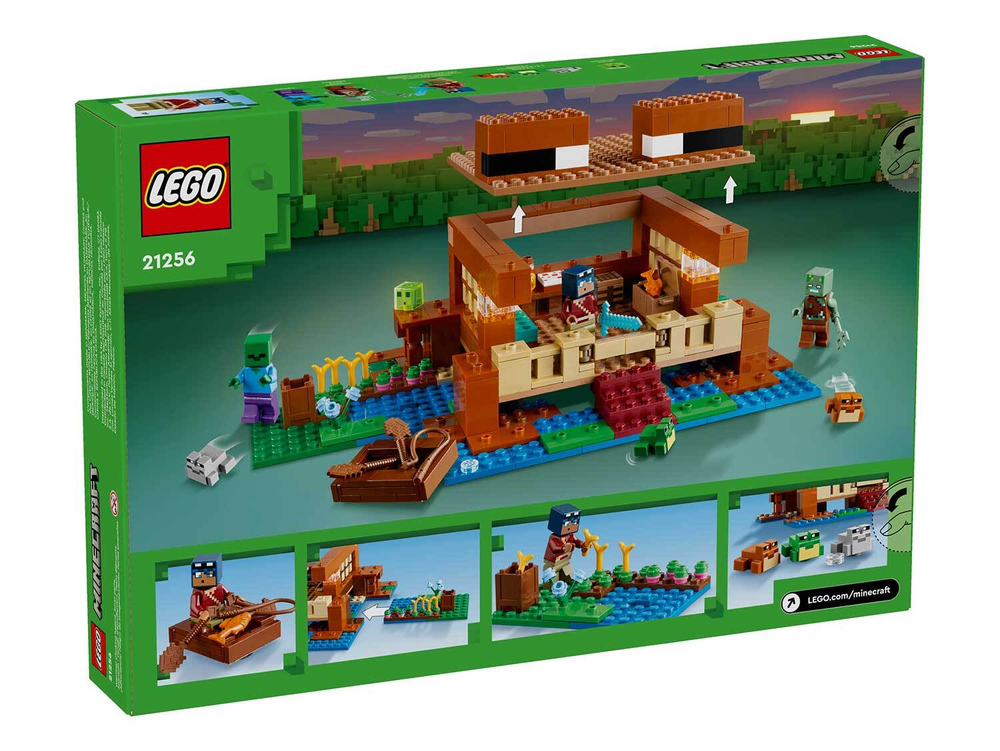 Конструктор Лего Майнкрафт Лягушачий домик | LEGO Minecraft The Frog House 21256 -коллекционный набор,  400 деталей (8+)