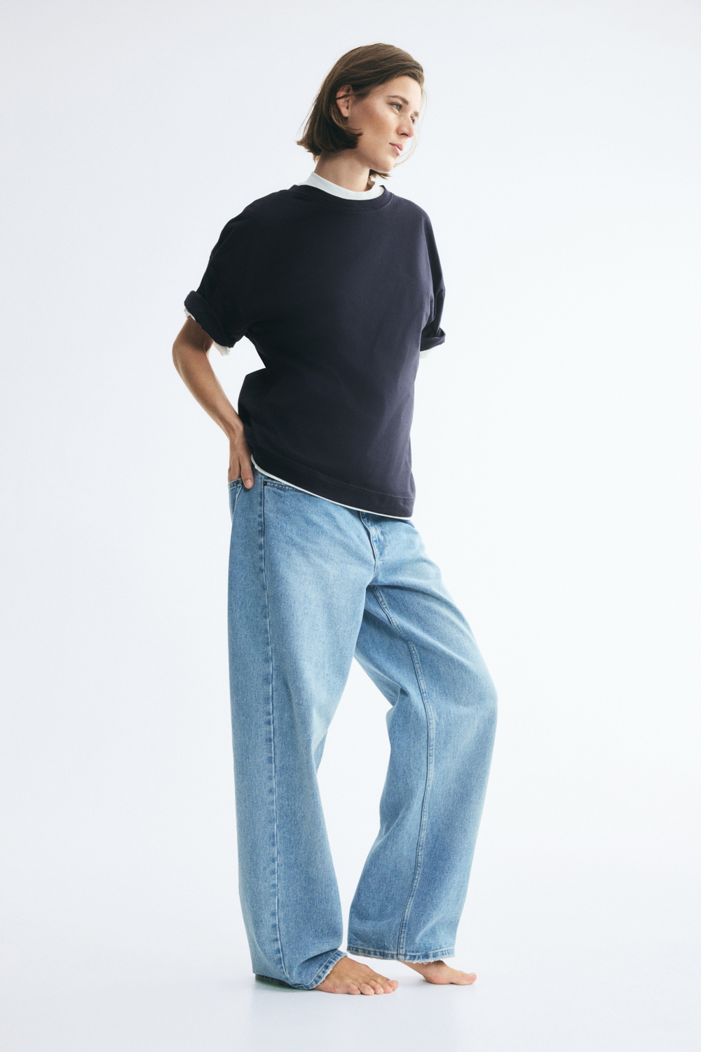 Хлопковая футболка оверсайз - H&M