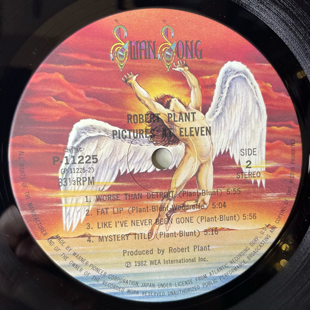 Винтажная виниловая пластинка LP Robert Plant Pictures At Eleven (Япония 1982) (Оби)