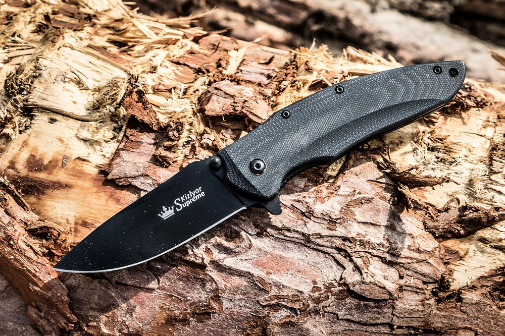 Складной нож Zedd AUS-8 Black Titanium - изображение 2