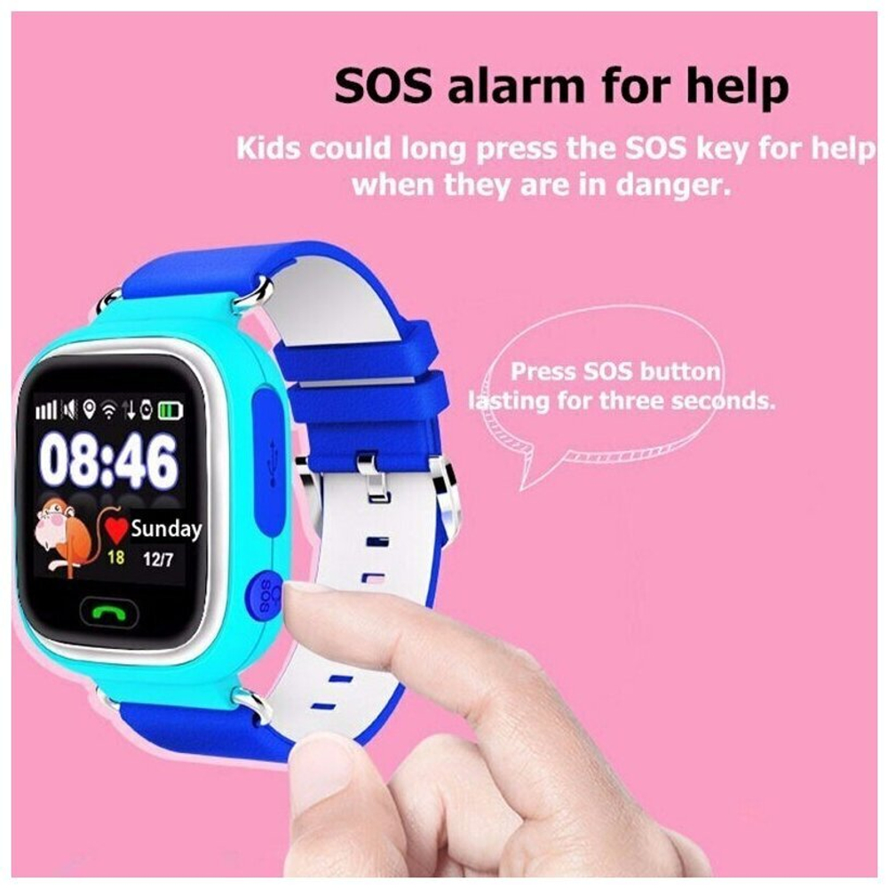 Детские умные часы Smart Baby Watch Q90 Wi-Fi, розовый