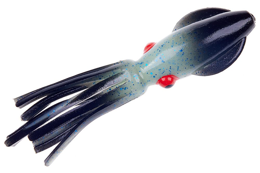 Приманки HIGASHI Squid 11 (set-10pcs) #15 (Double Black Glow - Blue flakes)