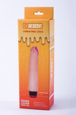 Реалистичный вибратор из кибер-кожи Onjoy Vibrating Cock Kong Lover (Цвет: телесный)