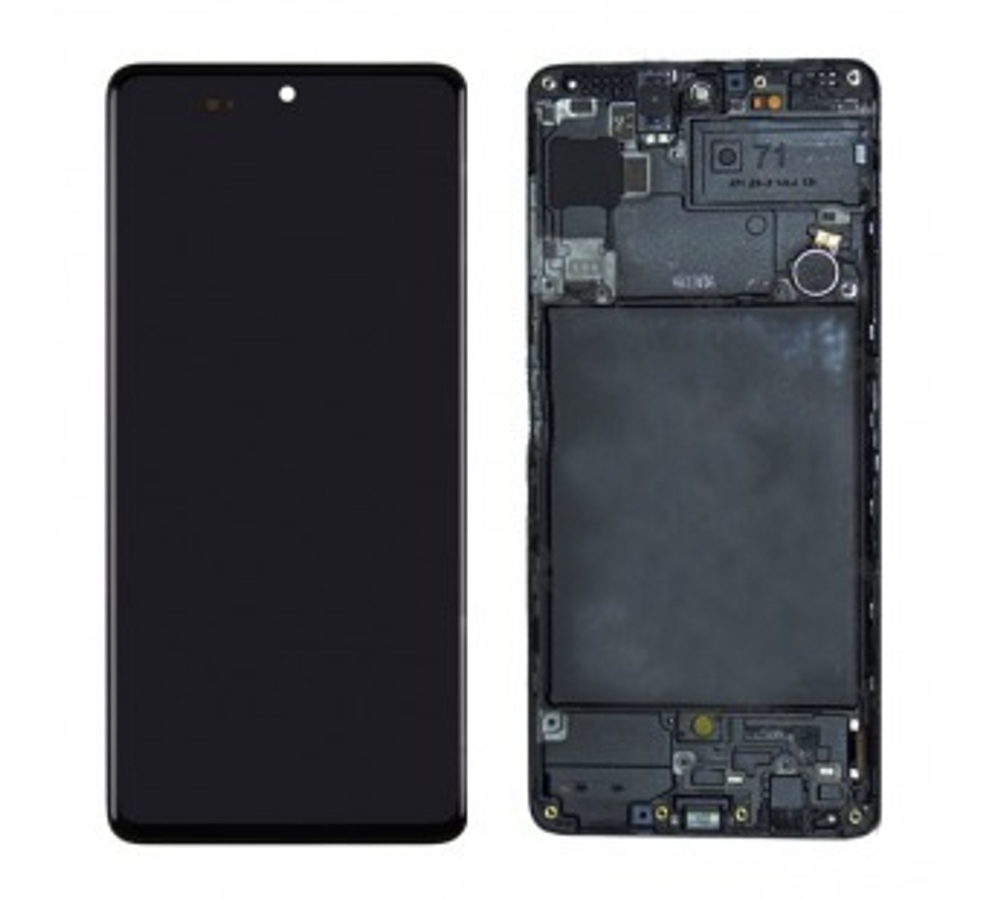 Дисплей для Samsung A715F (A71) модуль Черный - OR (SP)