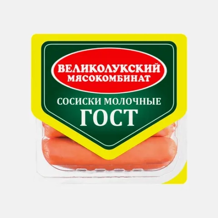 Сосиски Великолукский МК Молочные 330г