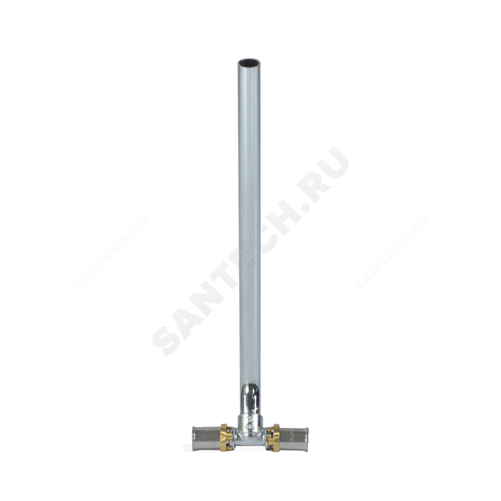 Тройник МП/PE-X для подключения труб к радиатору латунь пресс Дн 16 RM158 Giacomini RM158X034