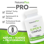 NaturesPlus, Pro Super K, комплекс с витамином K, 60 капсул (2040 мкг в 1 капсуле)