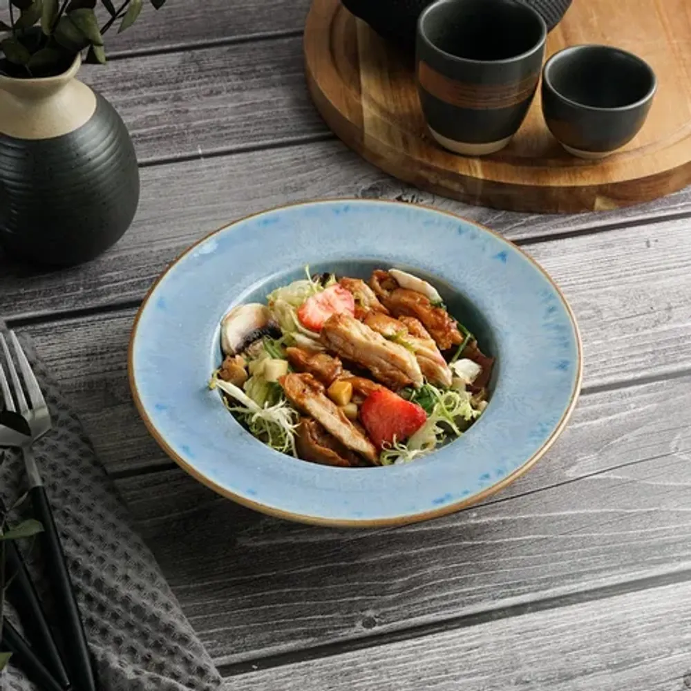 Тарелка глубокая 300 мл d 20 см h4,7 см для супа, пасты Blue Panasia P.L. Proff Cuisine [1]