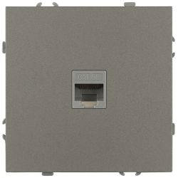 Розетка ЭРА Galaxy 15-3107-07 информационная RJ45 IP20 титан | Эра Galaxy