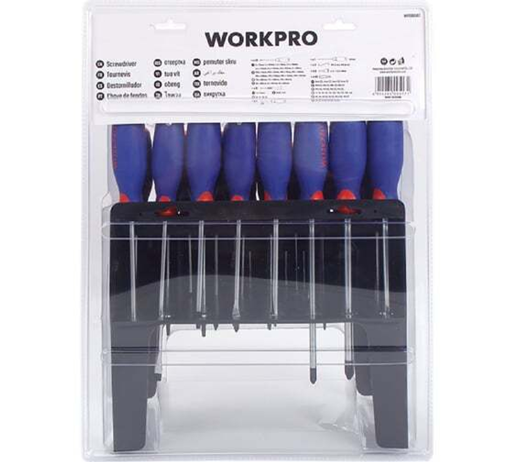 Набор отверток и бит WORKPRO 100 шт. с подставкой PRO WP200507