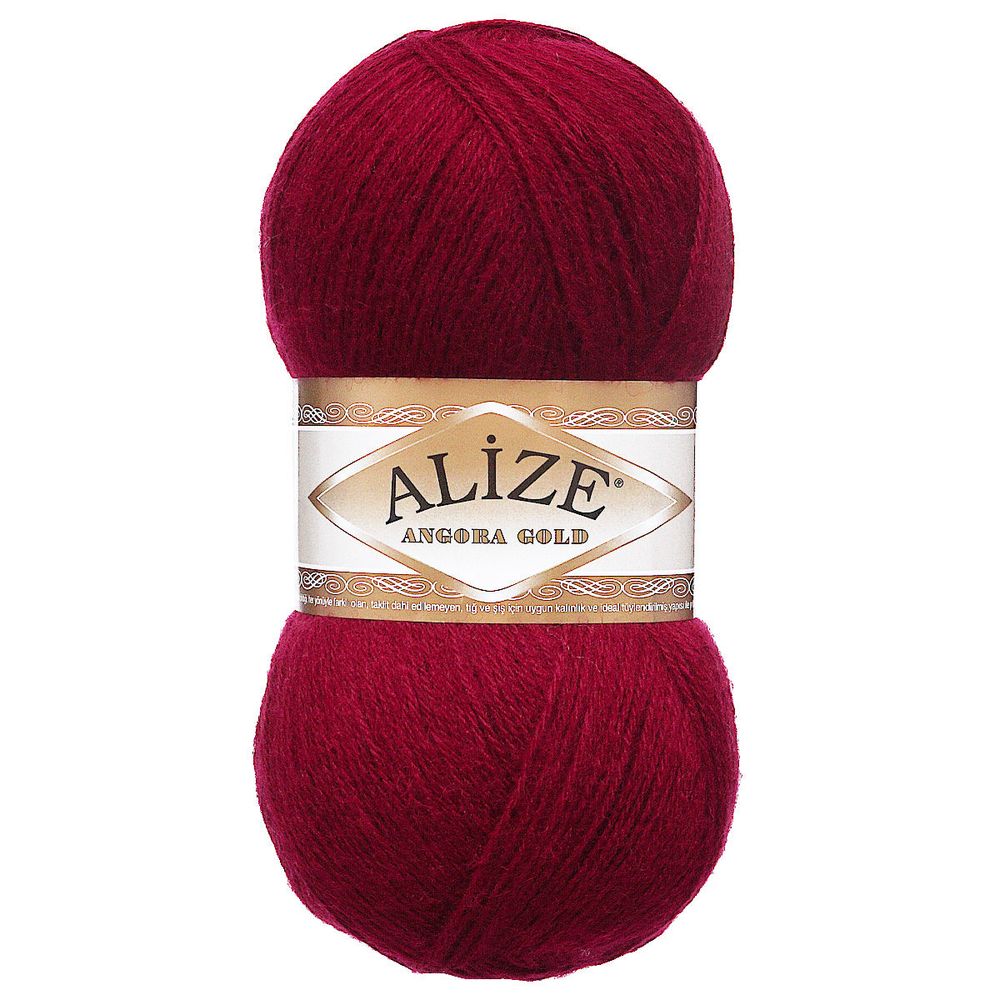 Пряжа Alize (Ализе) Angora Gold / уп.5 мот. по 100 г, 550м, 057 бордовый A