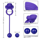 Фиолетовое эрекционное кольцо с утяжелителем Silicone Rechargeable Dual Rockin Rim Enhancer (Цвет: фиолетовый)