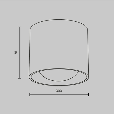 Потолочный светильник Линза / Lens 15 Вт 4000 К 70° IP44, C217CL-15W4K-W. TM Maytoni