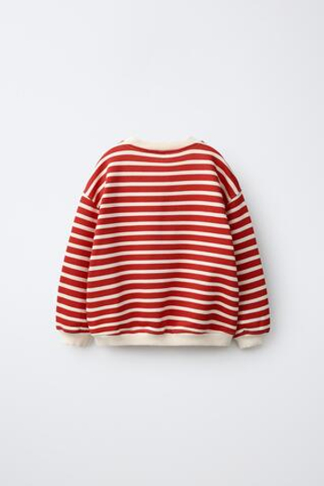 ZARA ТОЛСТОВКА В ПОЛОСКУ WHERE'S WALLY?®, КРАСНЫЙ/БЕЛЫЙ