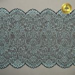 Кружево бельевое эластичное 225 мм / 3 метра, 40992 цв.т.зеленый+св.зеленый, Kruzhevo