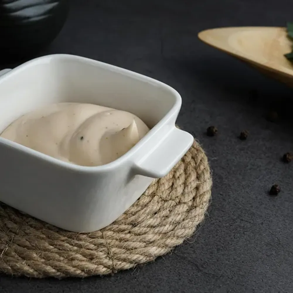 Соусник 60 мл 7*7 см h3,3 см с ручками квадратный Mini Mix белый фарфор P.L. Proff Cuisine [6]