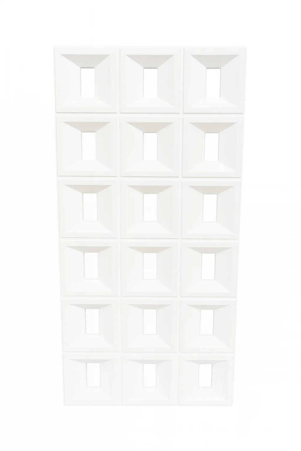 3Д Двухсторонняя полиуретановая панель, Прямоугольник, Белый / PU Block Panel Double Pieces, HL 01 (под покраску), 1200х600 мм