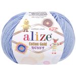 Пряжа Alize (Ализе) Cotton Gold Hobby New / уп.10 мот. по 50 г, 165 м, 40 синий