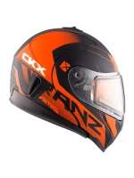 Шлем модуляр CKX TRANZ с 2мя визорами, подогрев(orangeXS)