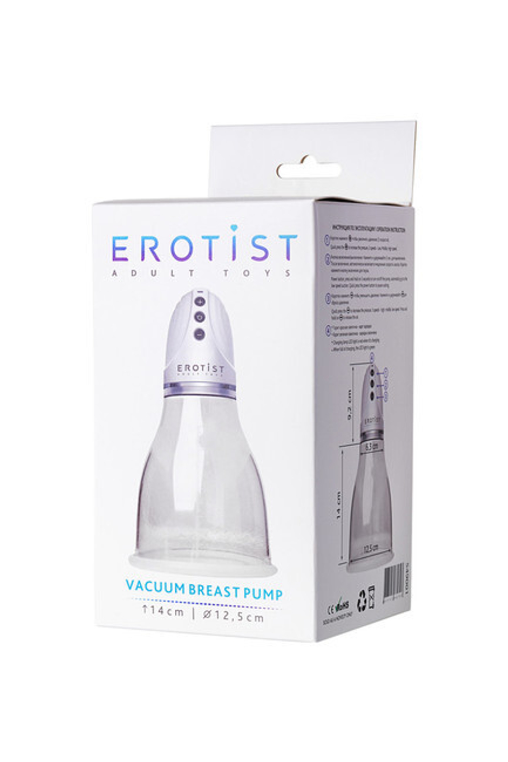 Вакуумная помпа для груди Erotist Adult Toys (Цвет: белый)
