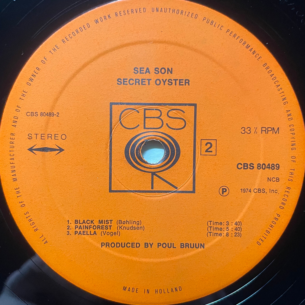 Secret Oyster ‎– Sea Son (Голландия 1974г.)