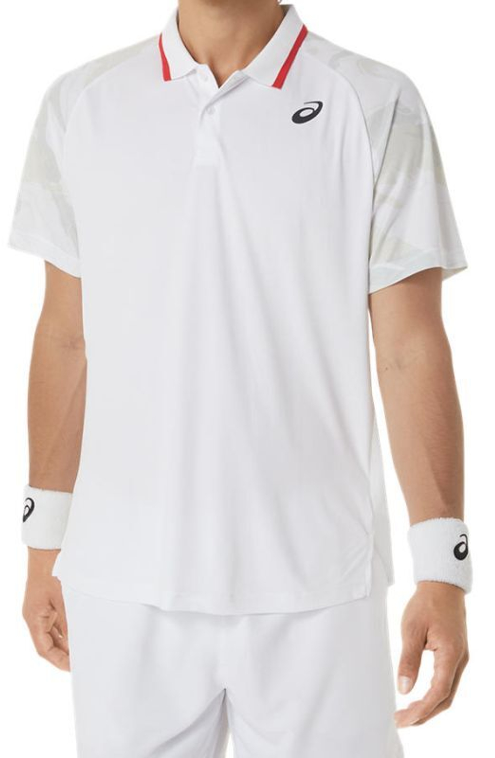 Мужское теннисное поло Asics Court Graphic Polo-Shirt - белый