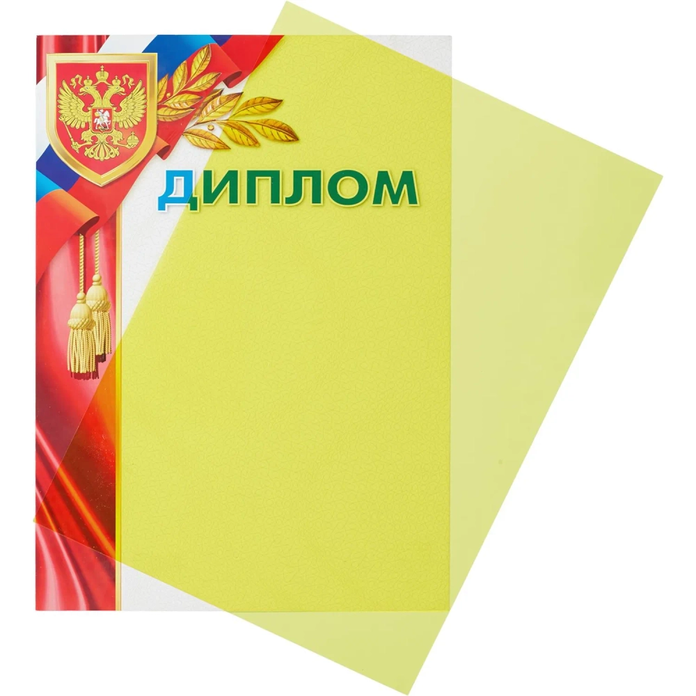 Обложки для переплёта пластиковые Комус (ProMega office) A4 200 мкм жёлтые прозрачные (100 штук в упаковке)