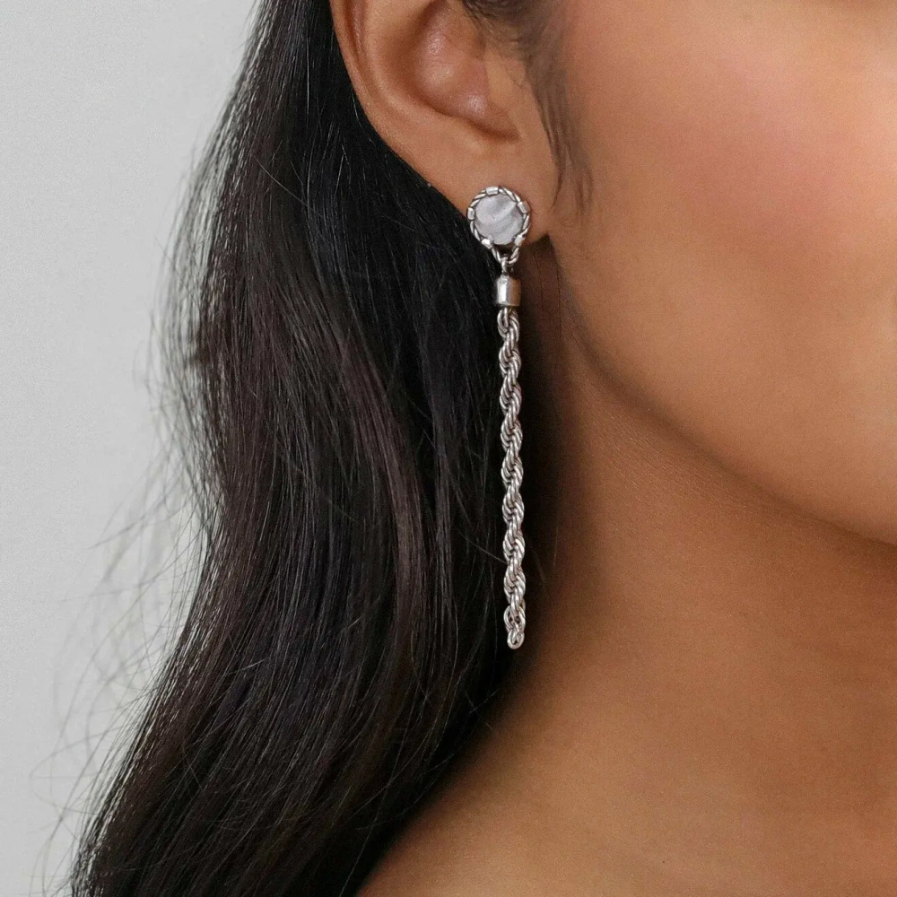 Серьги ORI TAO, Couture, фактурный металл, OT24.1-12-31925 (серебристый)