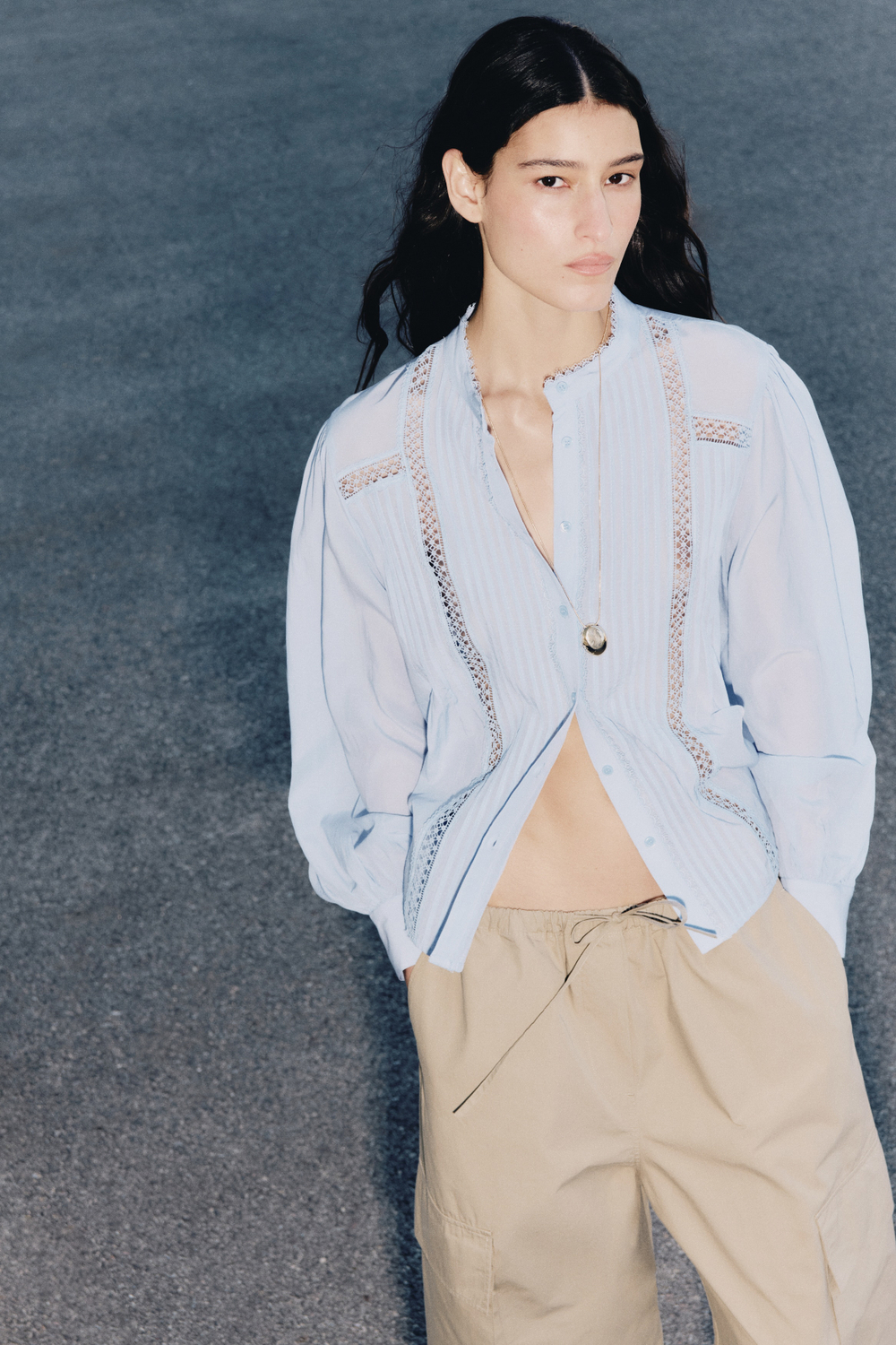 Блузка с кружевными вставками - H&M
