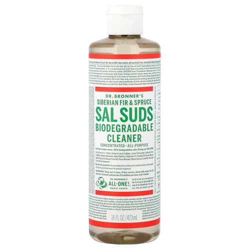 Dr. Bronner's, Sal Suds, биоразлагаемое очищающее средство, мягкого действия, 473 мл (16 жидк. унц.)