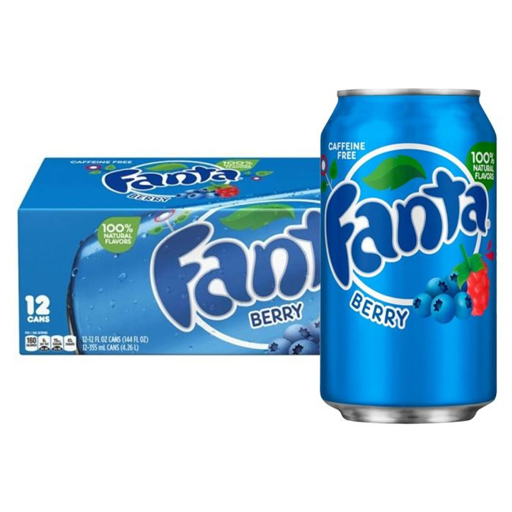 Напиток Fanta Berry (Лесные Ягоды) б/а с/г, 355 мл, 12шт  Америка