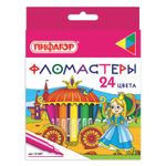 Фломастеры ПИФАГОР "Принцессы", 24 цвета, вентилируемый колпачок, 151407