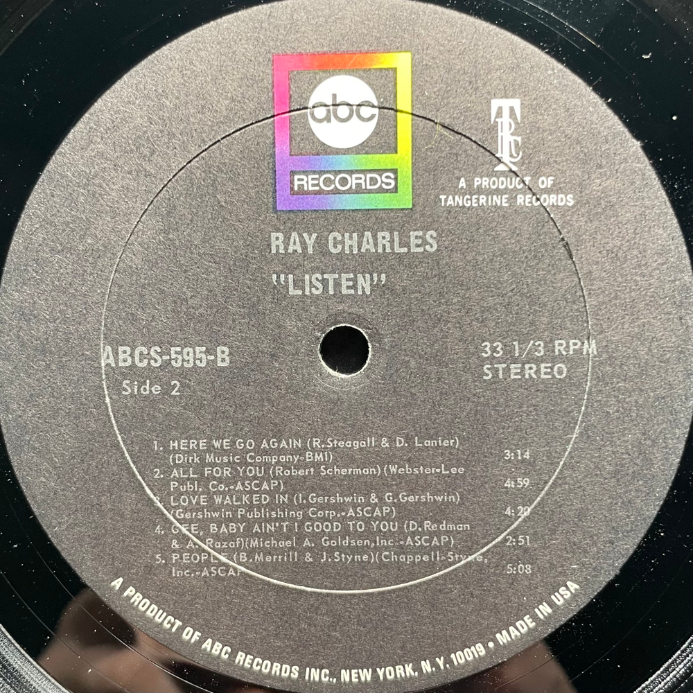 Ray Charles ‎– Invites You To Listen (США 1967г.)