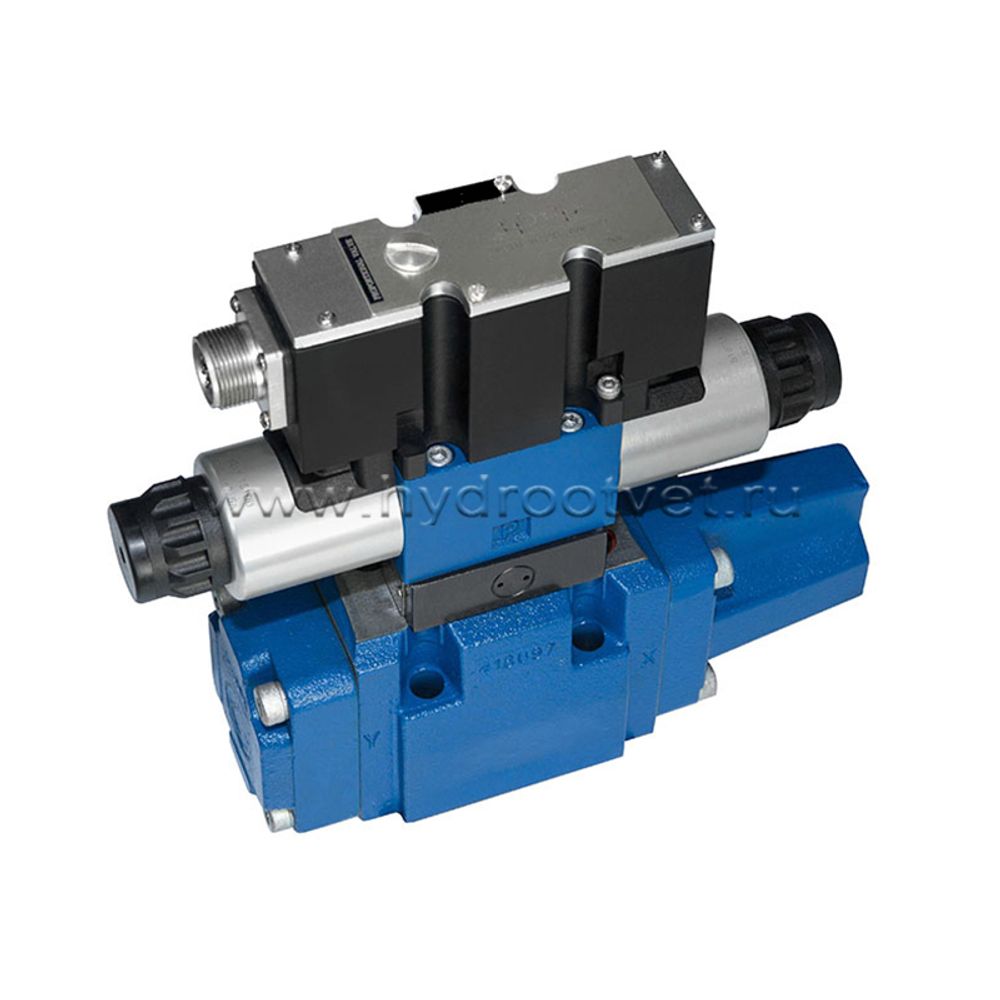 4WRZE10W6-85-7X/6EG24ETK31/A1D3M - Пропорциональный распределитель Ду10 со встроенным усилителем (OBE), номинальный расход 85 л/мин, схема W6-, каналы управления ET - X и Y - внутренние, сигнал управления ± 10 В