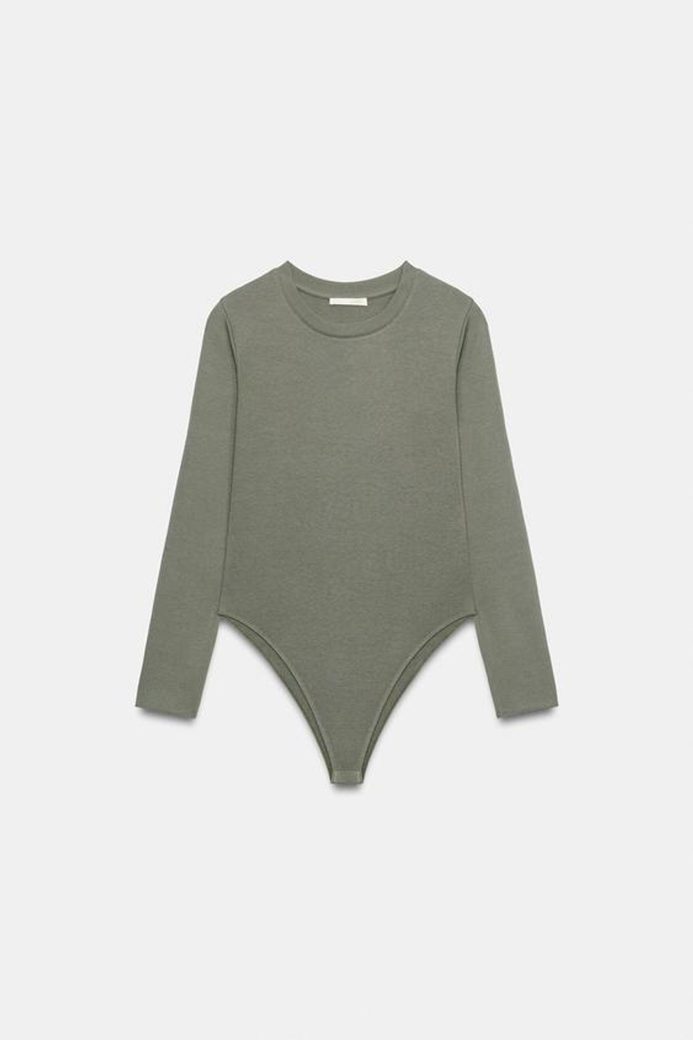 ZARA БОДИ С ДЛИННЫМИ РУКАВАМИ, ЗЕЛЕНЫЙ/СЕРЫЙ