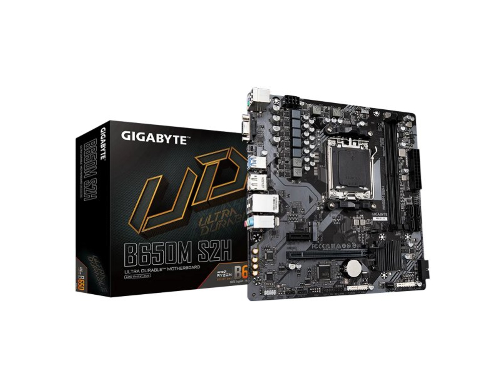 Материнская плата Gigabyte B650M S2H, Socket AM5, AMD B650, mATX, RTL