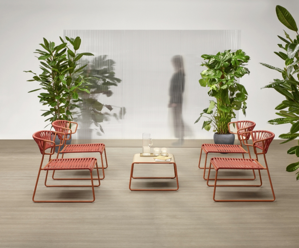 Кресло лаунж плетеное Scab Design Lisa Lounge Club, терракотовый